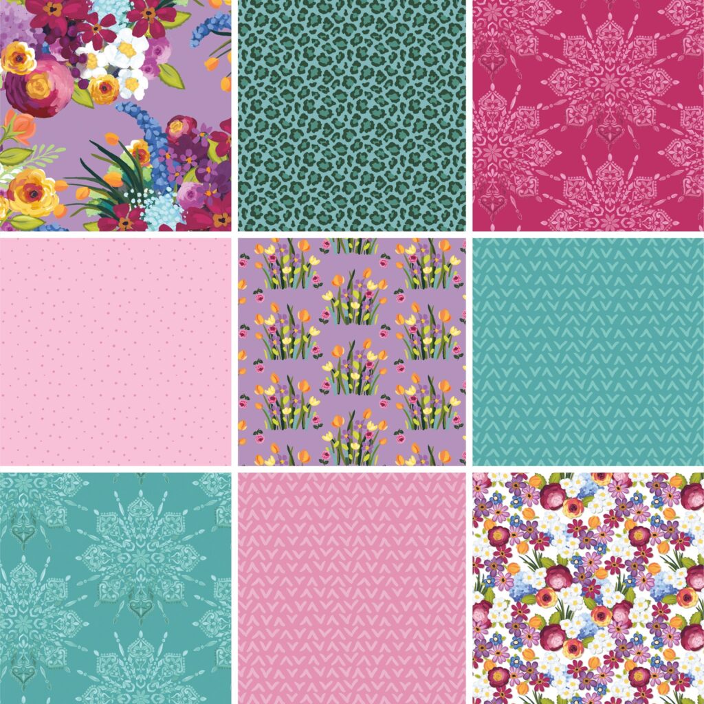 floralicious fabric by lila tueller for riley black designs